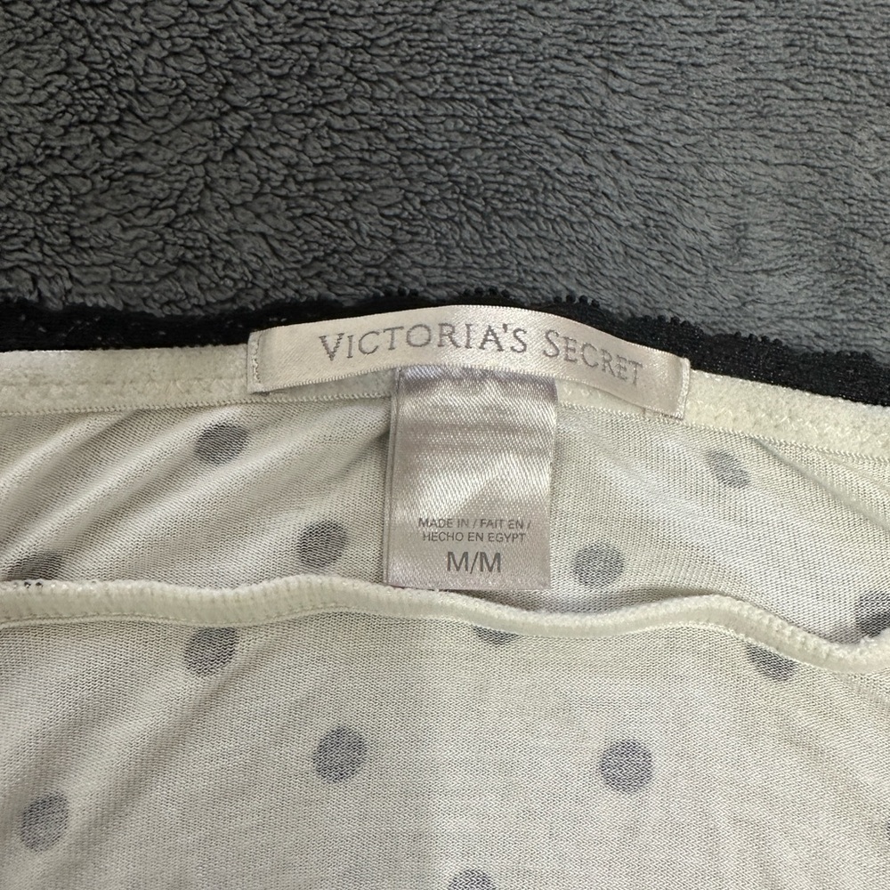 Victoria's Secret Black and White Polka Dot Chemise - Picture 3 of 3